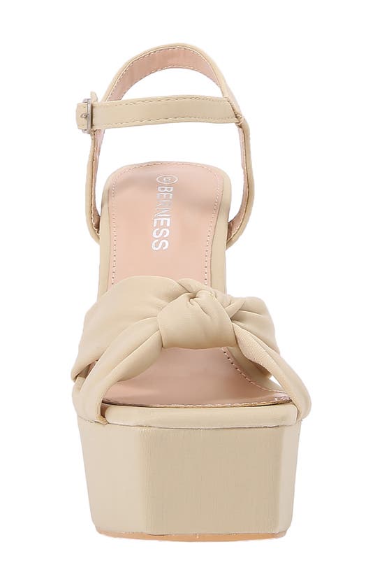 Shop Berness Natalie Platform Pump In Beige