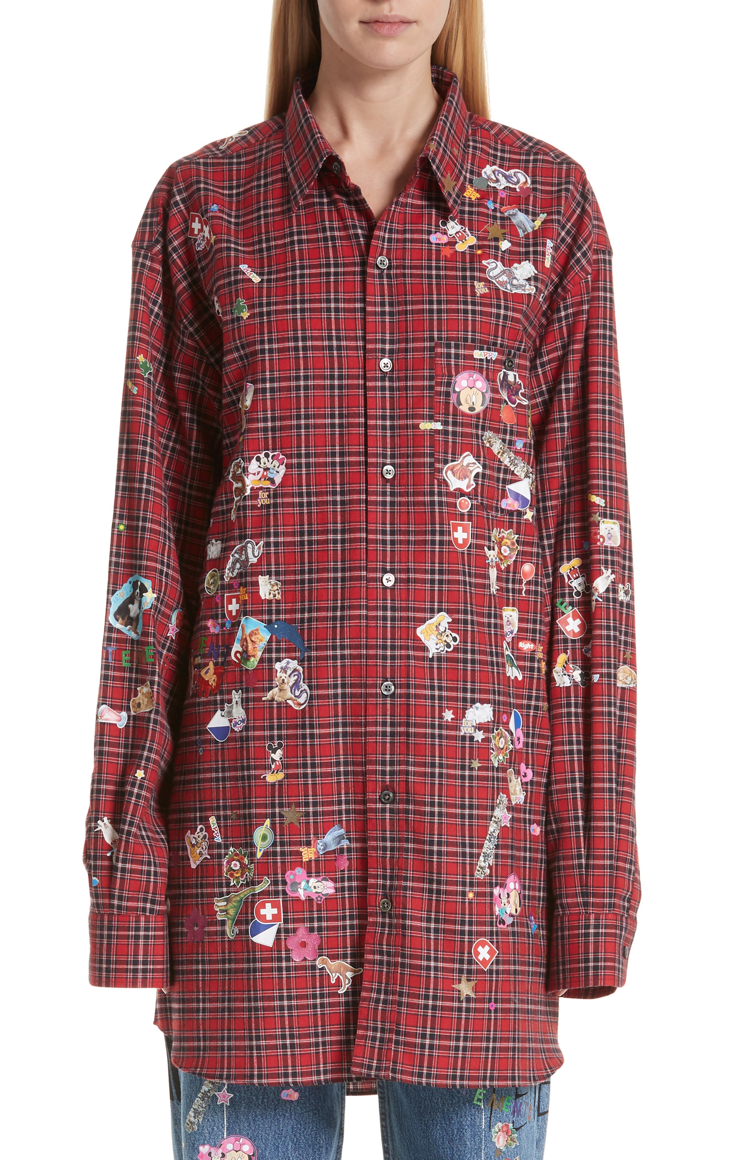 vetements sticker jeans