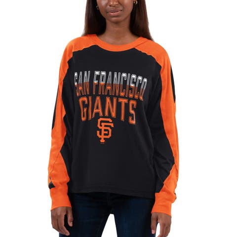 Men's Nike Orange/Black San Francisco Giants MLB Tri-Blend Raglan  3/4-Sleeve T-Shirt