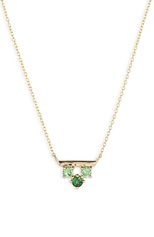 Bony Levy 14K Gold Green Garnet Pendant Necklace in 14K Yellow Gold at Nordstrom, Size 18