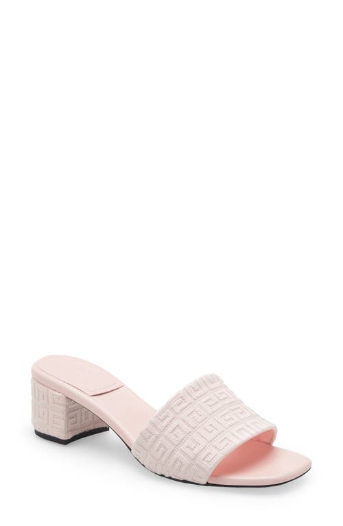 Givenchy 4G Block Heel Slide Sandal in Tender Pink