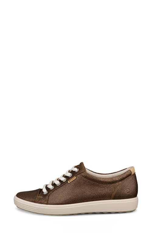 Shop Ecco Soft 7 Sneaker In Bronze Antique