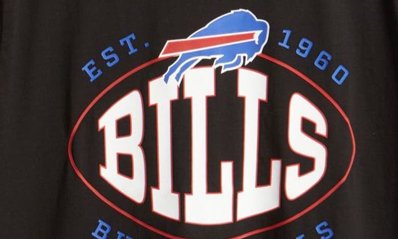 Hugo Boss Boss X Nfl Stretch Cotton Graphic T-shirt In Buffalo Bills Black