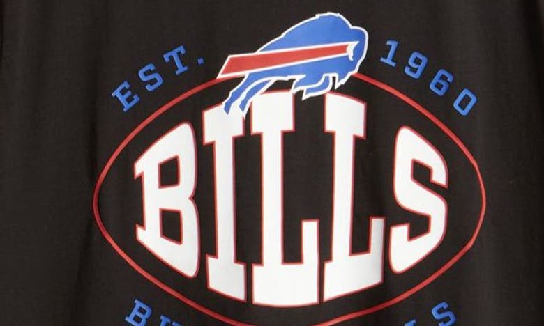 Shop Hugo Boss Boss X Nfl Stretch Cotton Graphic T-shirt In Buffalo Bills Black