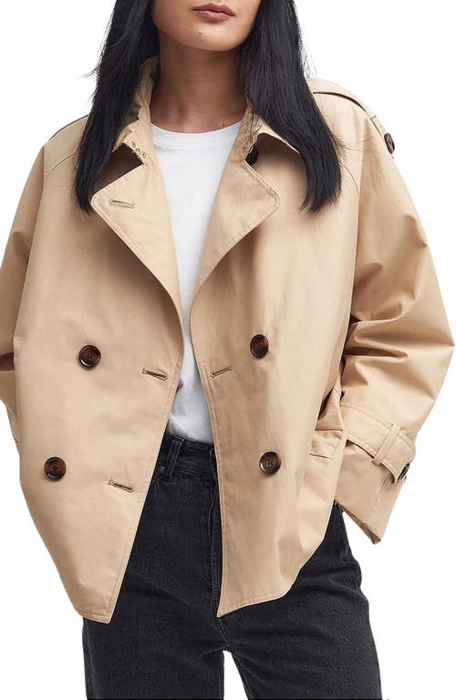 Barbour Annie Water Resistant Trench Jacket Safari/Primrose Hessian at Nordstrom, Us