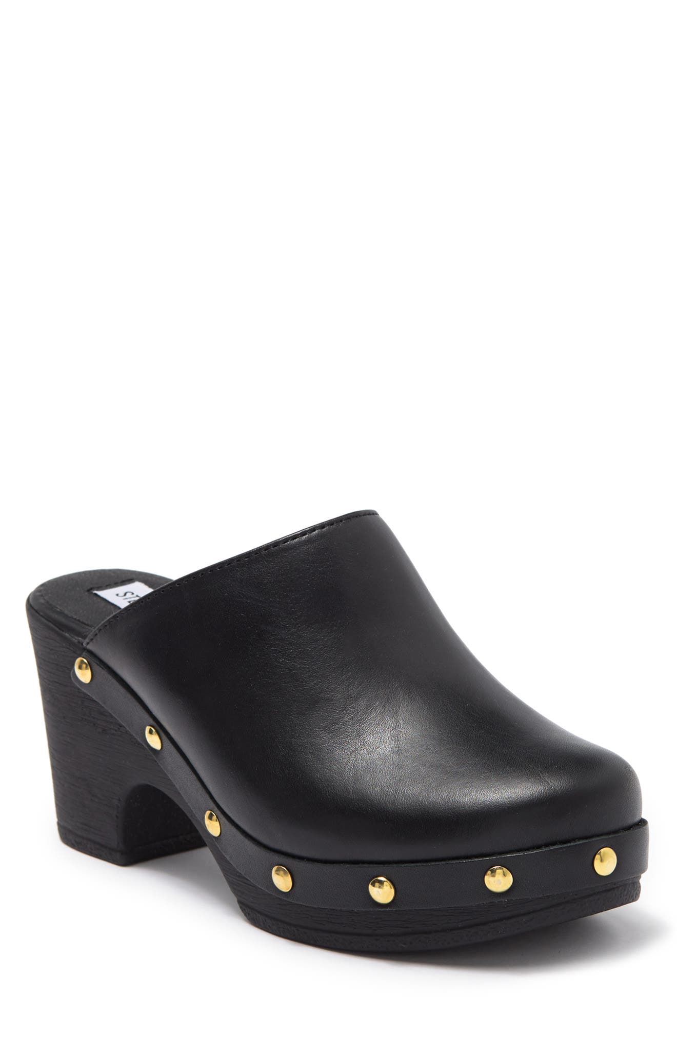 womens black slip on clogs