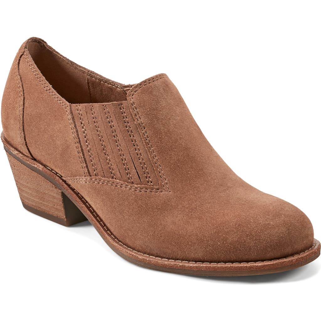 Earth Women's Jalin Block Heel Slip-on Casual Booties In Brown