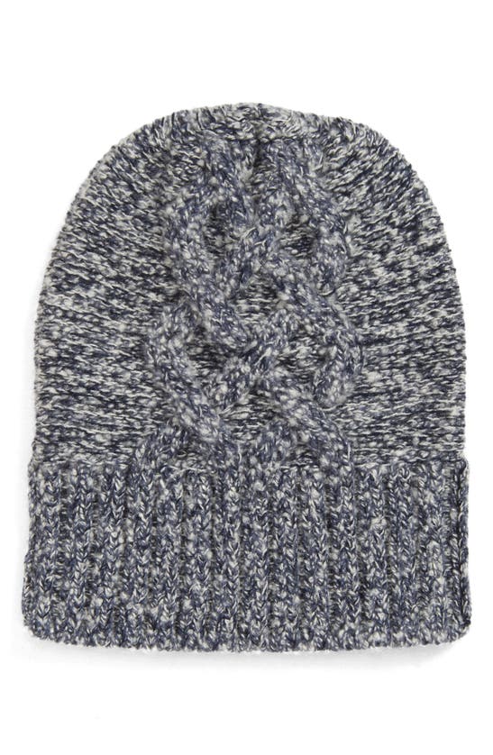 Loro Piana Snow Wander Cashmere Cable Knit Beanie In F3zqsnow Blu