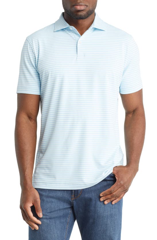 Peter Millar Men's Crafted Miles Performance Jersey Polo Shirt In Blue Frost