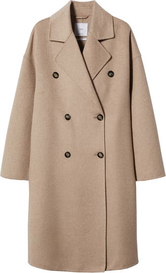 Mango - Double-Sided Coat with Buttons Medium Brown - M - Women