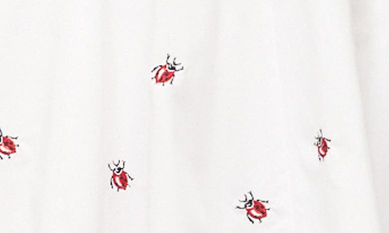 Shop Staud Wells Ladybug Print Stretch Cotton Minidress In Ladybugs