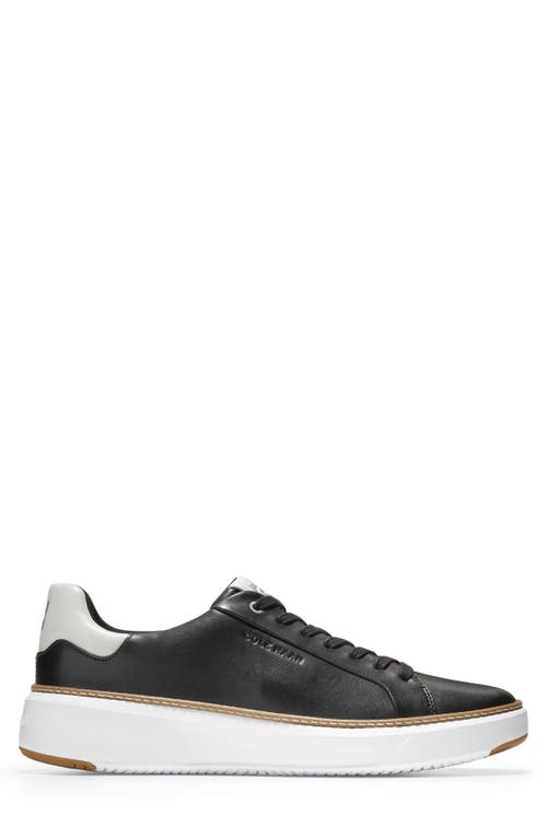 Shop Cole Haan Grandpro Topspin Sneaker In Black Leather/white