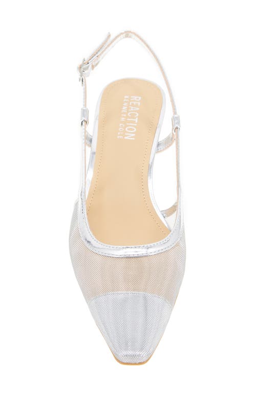 Reaction Kenneth Cole Maggie Mesh Slingback Pump In Silver Mesh