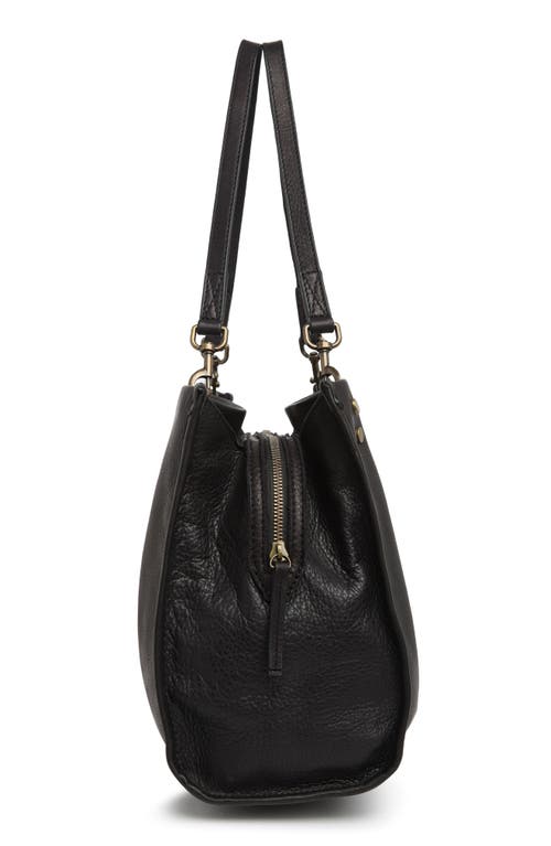 American Leather Co. Lenox Leather Satchel In Black Smooth
