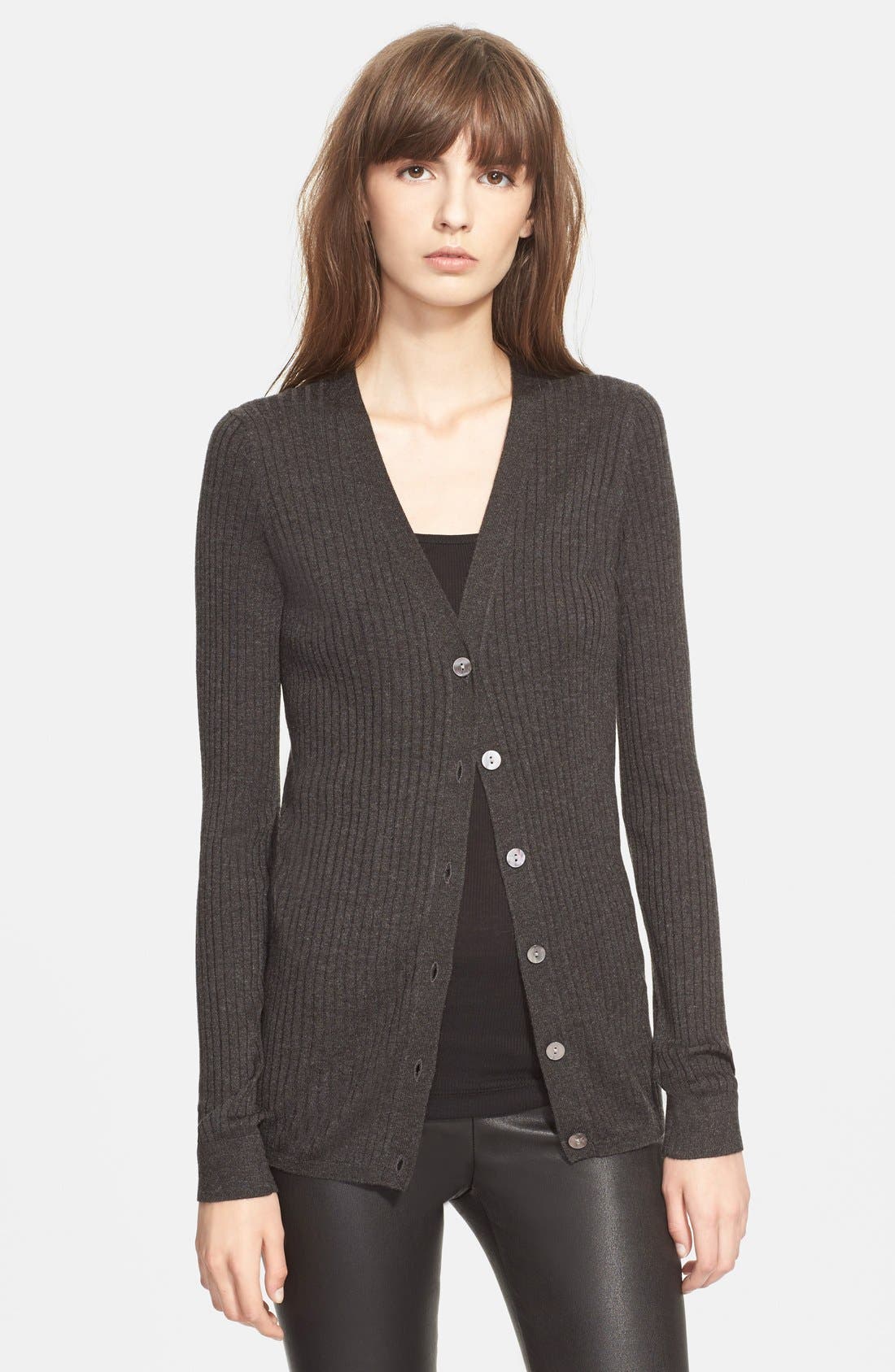 Vince Skinny Rib Knit Cardigan Nordstrom
