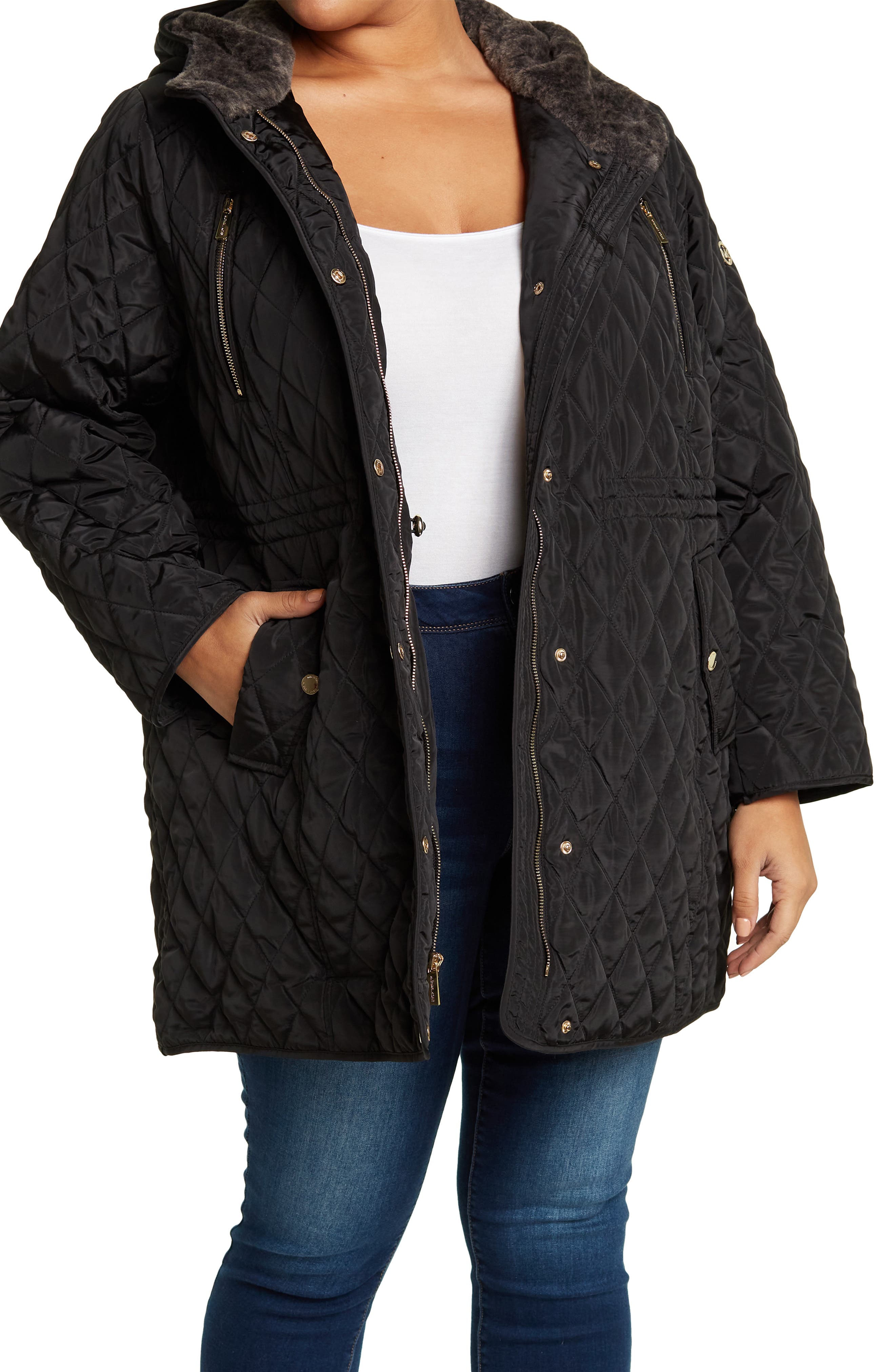 michael kors quilted jacket plus size