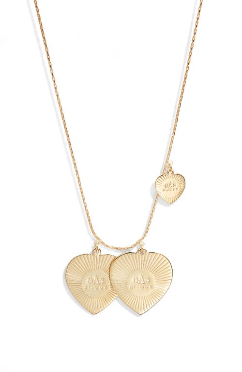 Gas Bijoux Heart Pendant Necklace in Gold at Nordstrom