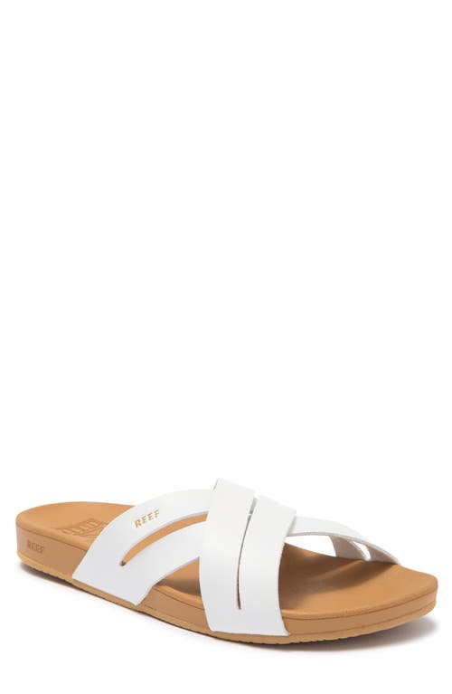 Cushion Spring Sandal in White/Tan