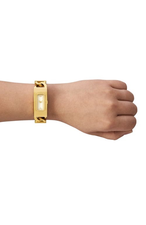 Shop Tory Burch The T Rectangular Bracelet Watch, 40mm In Gold