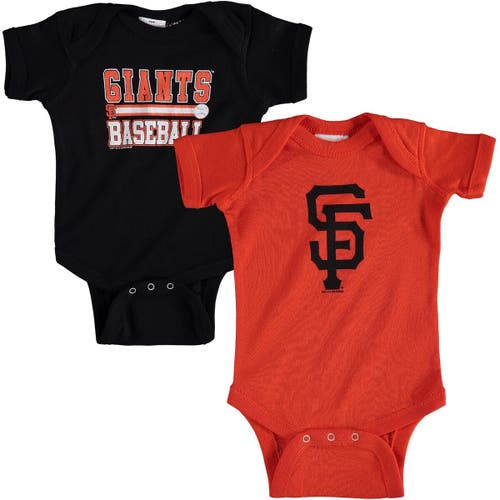 Newborn & Infant Soft as a Grape Black/Orange San Francisco Giants 2-Piece Body Suit