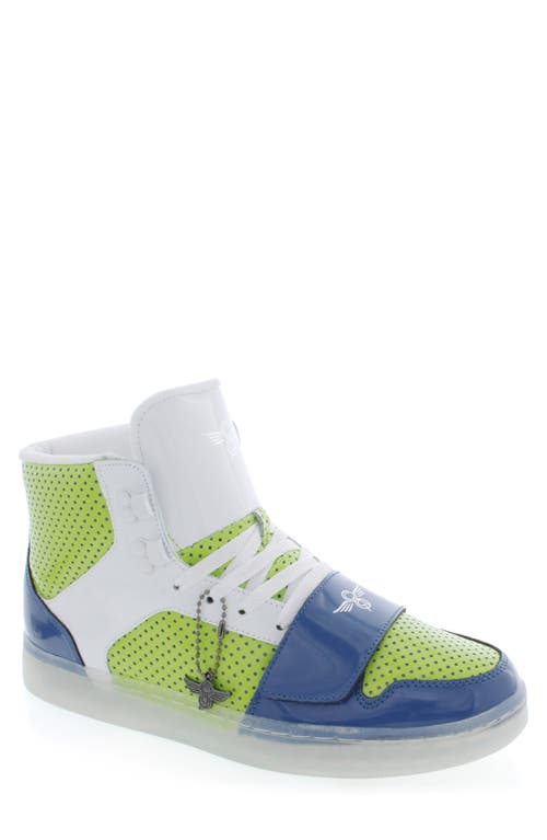 Creative Recreation Cesario Hi Sneaker in Lime/Blue