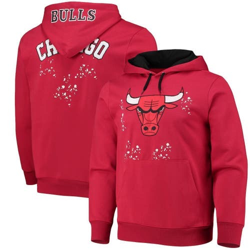 FISLL Men's Red Chicago Bulls Confetti Pullover Hoodie