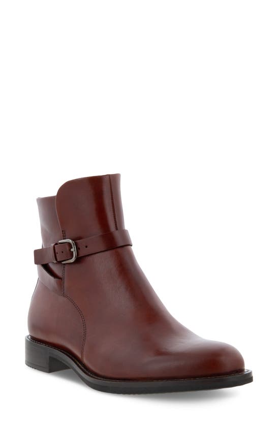 Ecco Sartorelle Mid Buckle Boot In Cognac