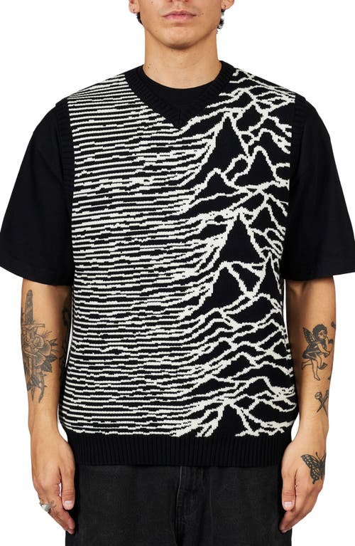 PLEASURES x Joy Division Interzone Sweater Vest Black at Nordstrom,