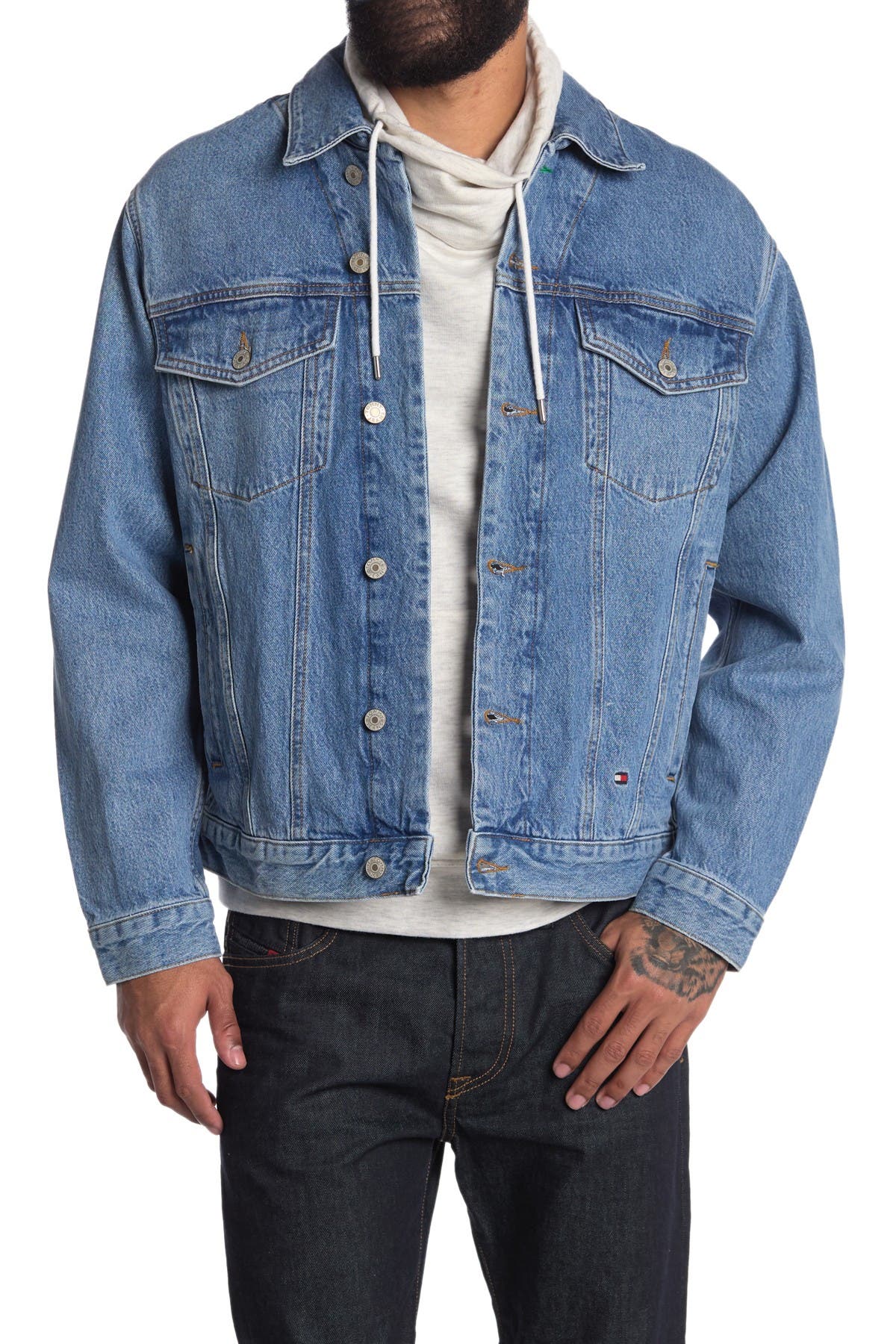 tommy jeans 90s logo denim jacket