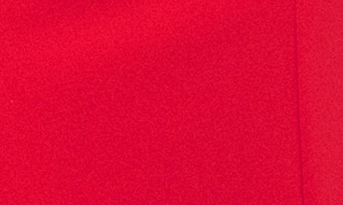 Xscape Evenings Ruffle Off The Shoulder Scuba Crepe Gown In Red