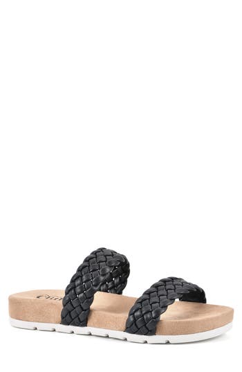 Shop Cliffs By White Mountain Truly Slide Sneaker In Black/smooth