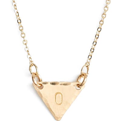 Nashelle 14K-Gold Fill Initial Triangle Necklace