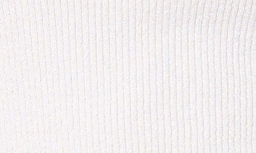 Vince Camuto Metallic Rib Sleeveless Sweater In Sweet Ivory Silver