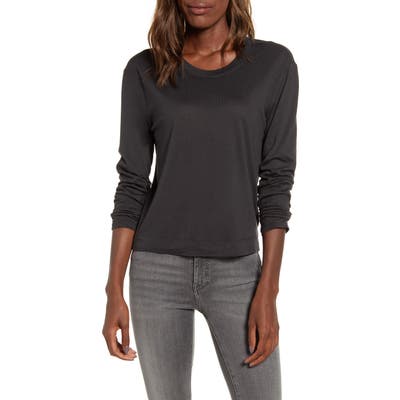 Splendid Cody Crop Knit Top, Black