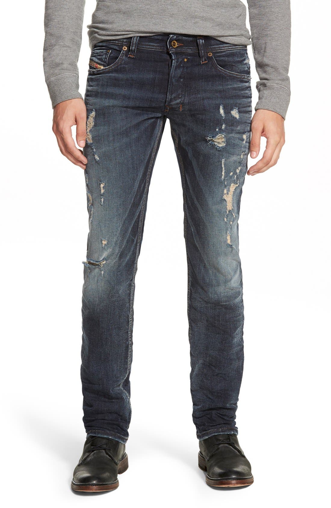 DIESEL® 'Safado' Distressed Slim Fit Jeans (0844T) Nordstrom
