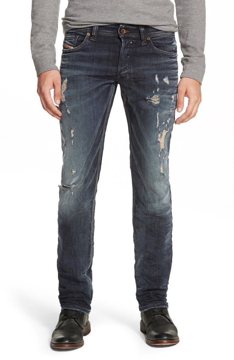 DIESEL® 'Safado' Distressed Slim Fit Jeans (0844T) | Nordstrom