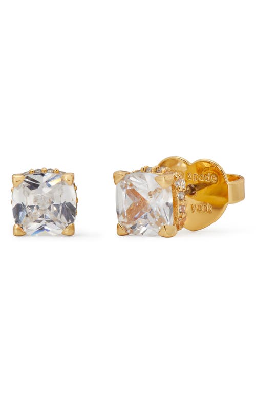 Kate Spade New York Little Luxuries Stud Earrings In Clear/gold.