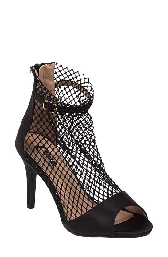 Shop Lady Couture Ariana Mesh Heel Sandal In Black