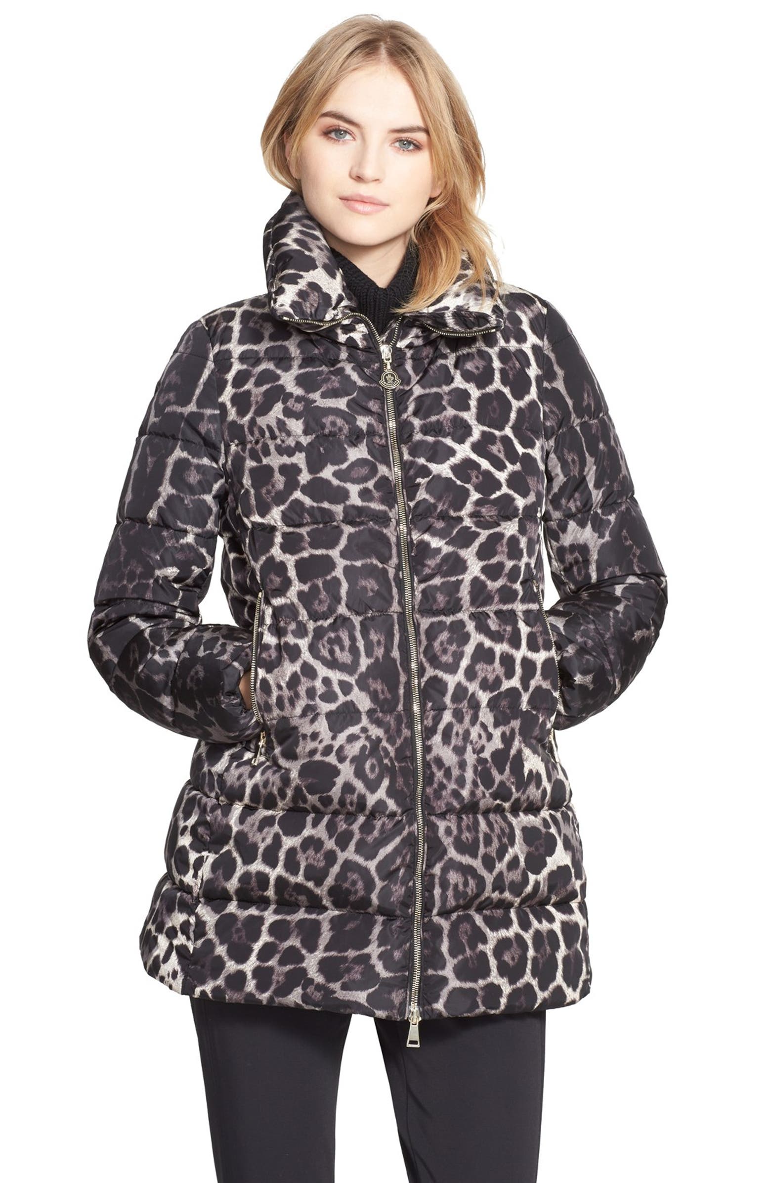 Moncler 'Torcelle' Leopard Print Puffer Coat | Nordstrom