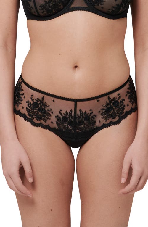 SIMONE PERELE SIMONE PERELE INTRIGUE FLORAL EMBROIDERED BOYSHORTS 