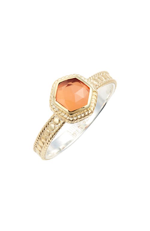 Anna Beck Geo Stone Ring In Gold
