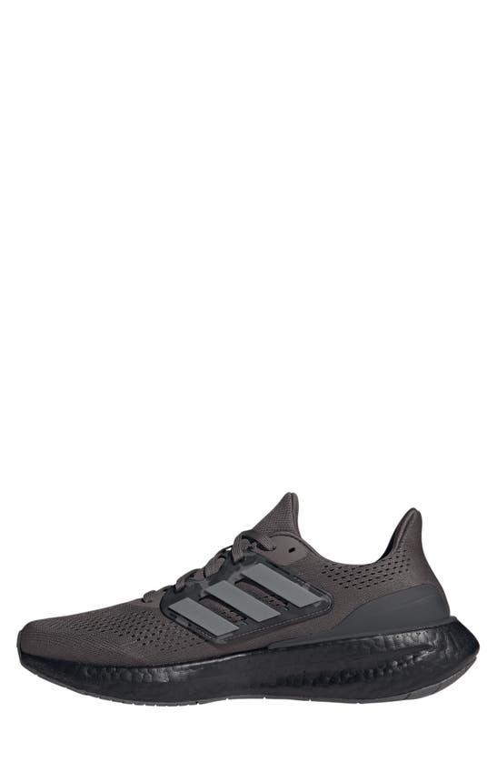 Shop Adidas Originals Pureboost 23 Running Shoe In Charcoal/ Iron Metallic/ Black