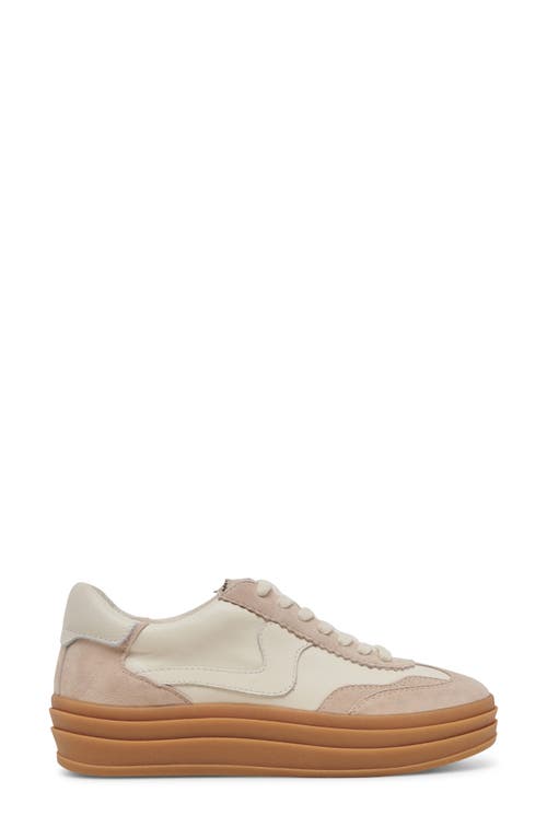 Shop Dolce Vita Notice X Platform Sneaker In Ivory Multi Suede