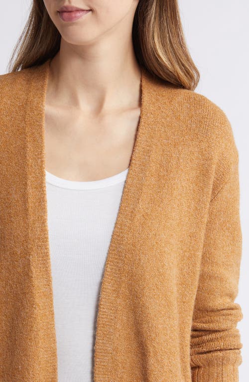 Shop Caslonr Caslon(r) Open Front Cardigan In Tan Doeskin Heather