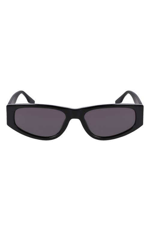 Fluidity 56mm Rectangular Sunglasses in Black