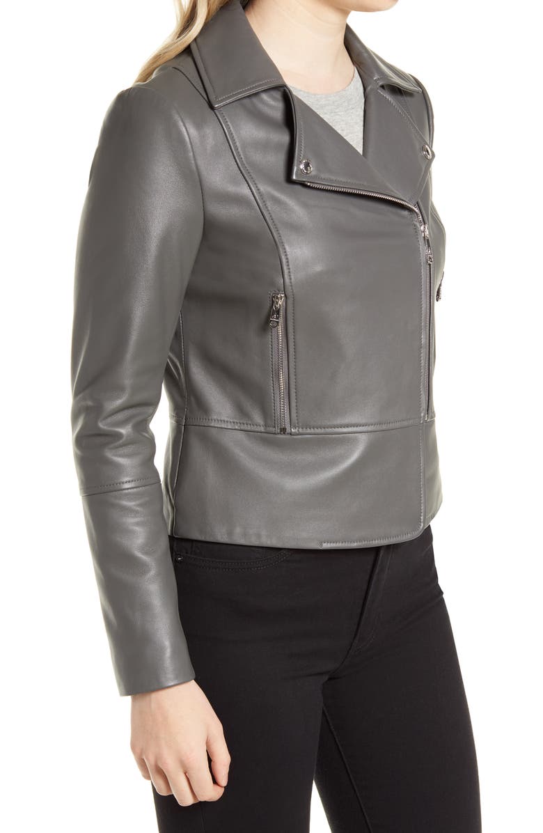Sam Edelman Peplum Lambskin Leather Moto Jacket | Nordstrom