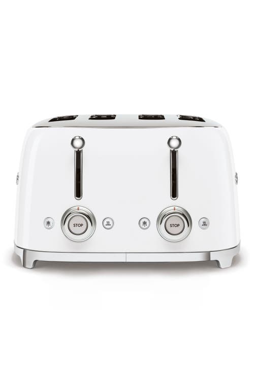 Smeg Four-by-four Slice Toaster In White