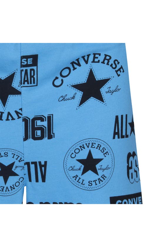 Shop Converse Kids' Graphic Logo Shorts In Baltic Blue