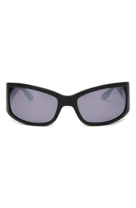 Dezi X Monet Montay 61mm Shield Sunglasses In Black / Smoke Flash
