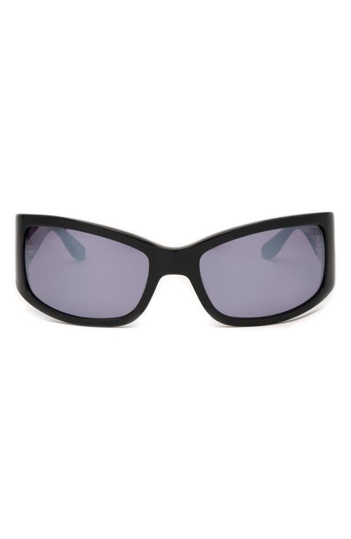 x Monet Montay 61mm Shield Sunglasses in Black /Smoke Flash